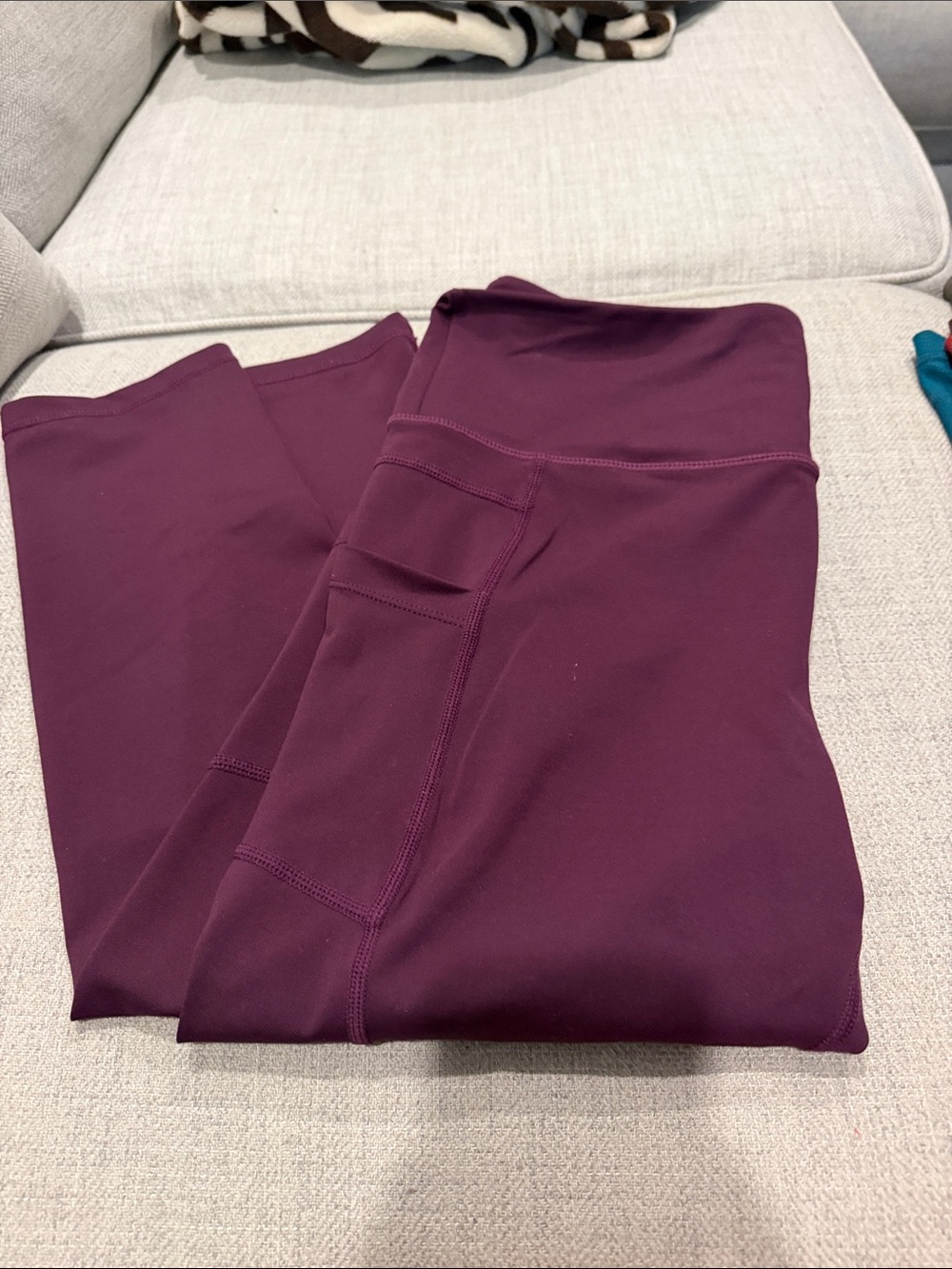 ZYIA Active High-Waist Leggings in Plum